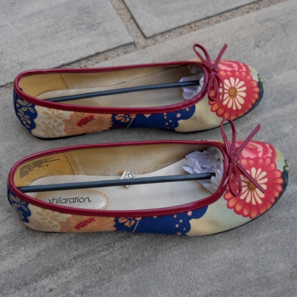 Xhilaration Printed Ballet Flats, Like New, Size 6